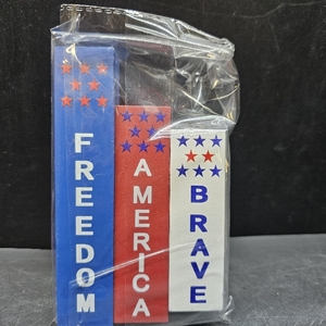 lot 2353 image: 4th of July Tiered Tray Decor for Home Wooden Block Decor Patriotic Decorations 3PCS Independence Day Table Wood Tabletop Signs Decorations Tiered Tray Tabletop Decor Wooden Block Sign