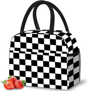 lot 2421 image: DALINDA Lunch Bag Lunch Box for Women Men Reusable Insulated Lunch Tote Bag,Leakproof Thermal Cooler Sack Food Handbags Case High Capacity for Travel Work Picnic Beach- Square
