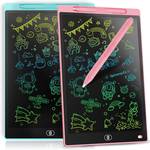 2 Pack Genialba LCD Writing Tablet 8.5-Inch Colorful Doodle Board, Toddler Learning Educational Toys Gifts for 3-8 Years Old Girls and Boys, Electronic Drawing Pad for Kids (Pink&Blue)