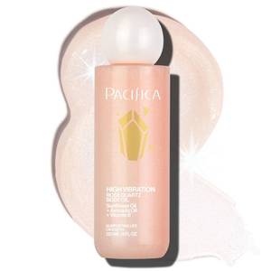 lot 1037 image: Pacifica Rose Quartz Body Oil High Vibration Hydrating Body Oil with Natural Plant Oils &amp Rose Quartz Crystals, Moisturizing &amp Nourishing, Vegan &amp Cruelty-Free, Clean Beauty, Floral Scent, 4 oz