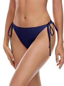 lot 1094 image: Ocean Blues Womens Navy Blue Tie Sides Swim Bottoms Triangle Bikini Bottom Size Small