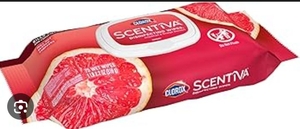 lot 1099 image: Clorox Scentiva Disinfecting Wipes Grapefruit Orange Blossom 75 Wipes