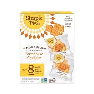 lot 1155 image: 2 Pack Simple Mills Almond Flour Crackers Farmhouse Cheddar - 6.5oz8pk