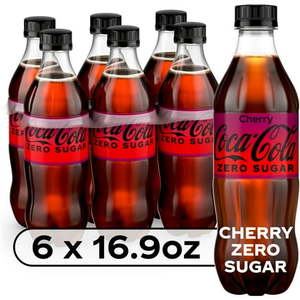 lot 1190 image: Coca-Cola Cherry Zero Bottles, 16.9 fl oz, 6 Pack