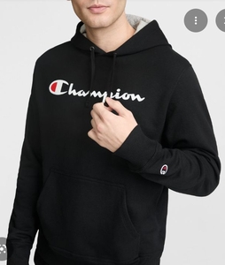 lot 1199 image: Champion Gray Pullover Hoodie with Script Logo Size- 3X
