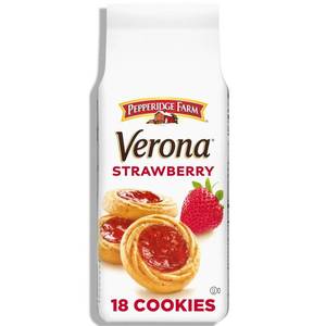 lot 1220 image: Pepperidge Farms Verona Strawberry 18 Cookies 6.75 Oz Bag