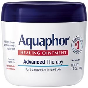 lot 1266 image: Aquaphor Healing Ointment Skin Protectant for Dry  Cracked  Irritated Skin  Fragrance Free  14 oz