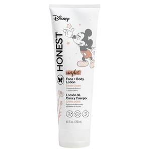 lot 1299 image: The Honest Company Moisturizing Face and Body Lotion Fast Absorbing Dermatologist Tested Hypoallergenic Disney��s Mickey Mouse Comfort Sweet Cream 8.5 fl oz