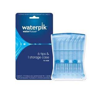 lot 1316 image: Waterpik Water Flosser 6 Count Replacement Tips With Case, Convenient, Hygienic and Sturdy for Easy Storage and Travel, Includes Precision, Orthodontic, Plaque Seeker Refill Heads Nozzles - Retail $20
