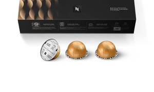 lot 1320 image: Nespresso Capsules Vertuo, Golden Caramel, Medium Roast Coffee, 10 Count Coffee Pods, Brews 7.8oz.