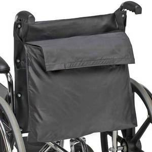 lot 1367 image: DMI Wheelchair Bag Provides Storage on Wheelchairs and Transport Chairs for Elderly and Disabled, FSA HSA Eligible, Straps for Quick and Easy Install, Black - Retail $12