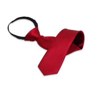lot 1397 image: Aurya Solid Color Boys Tie, Polyester Satin Pre-tied Necktie with Adjustable Zipper for Kids Age 8 - 12, Wedding, School &amp Graduation - Retail $8