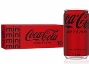 lot 1398 image: Coca-Cola Zero Sugar Mini Cans 10 Pack&nbsp