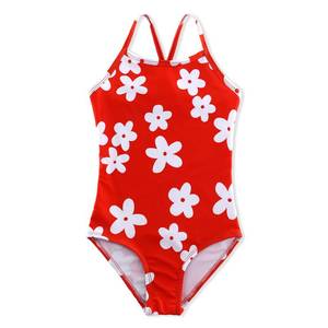lot 1408 image: HONISEN Big Girls One Pieces Swimsuit Cute Swimwear Bathing Suits Flowers 12T