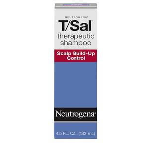 lot 1454 image: Neutrogena TSal Therapeutic Dandruff Shampoo, Scalp Build-Up Control, 3% Salicylic Acid,Psoriasis Treatment, Seborrheic Dermatitis Shampoo, Clears Flakes, Fragrance Free, 4.5 fl oz - Retail $8