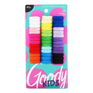 lot 1465 image: Goody Kids Ouchless Tiny Terry Ponytailers , Assorted Colors - Pain-Free Hair Accessories for Women, Girls, Babies and Teens - Perfect for Long Lasting Braids, Ponytails and More, 42 Count (Pack of 1) - Retail $5