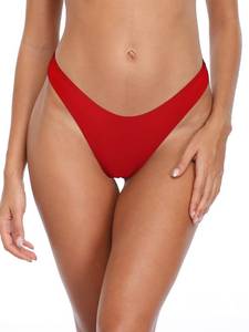 lot 1507 image: RELLECIGA Womens Red High Cut Thong Bikini Bottom Size Large - Retail $15
