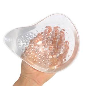 lot 1519 image: Polreta Symmetrical Mastectomy Breast Prosthesis,Massage Post-Surgery Breast Form Spiral Bra Insert Pads for Swimming Clear - Retail $32