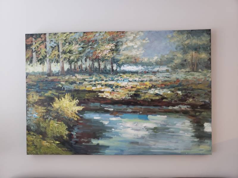lot 5002 image: Canvas Oil Painting Nature Wall Art