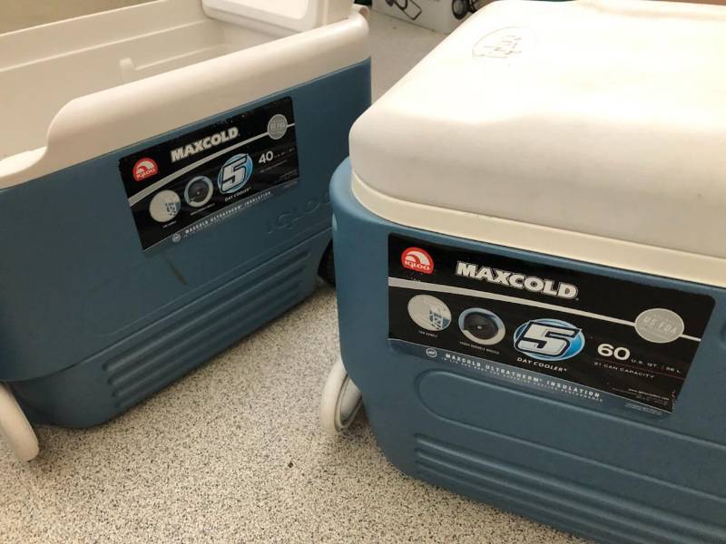 lot 5141 image: Lot (2) Igloo Maxcold coolers