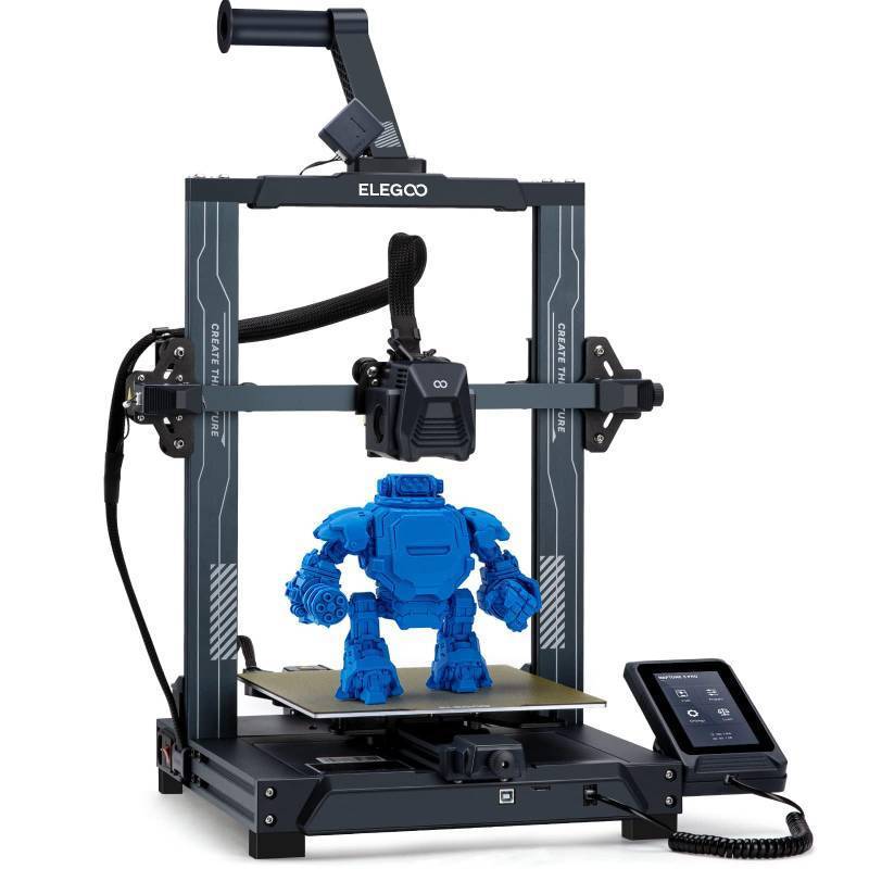 lot 4037 image: ELEGOO Neptune 3 Pro 3D Printer, Quick Assembly with Auto Leveling, Direct Drive Extruder, PEI Flexible Platform and Removable Touchscreen, 8.85x8.85x11 inch Printing Size Retail $249.98