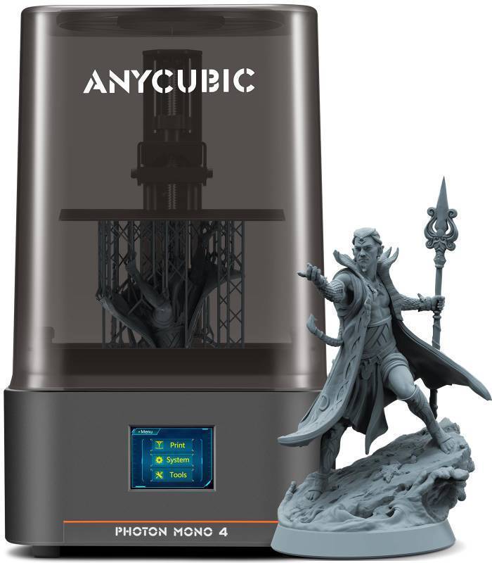 lot 4012 image: ANYCUBIC 10K Resin 3D Printer, Photon Mono 4 LCD 3D Printer with 7-inch Mono Screen, Upgraded LighTurbo Matrix and Printing Platform, Printing Size of 6.04in x 3.42in x 6.49in Retail $249.98