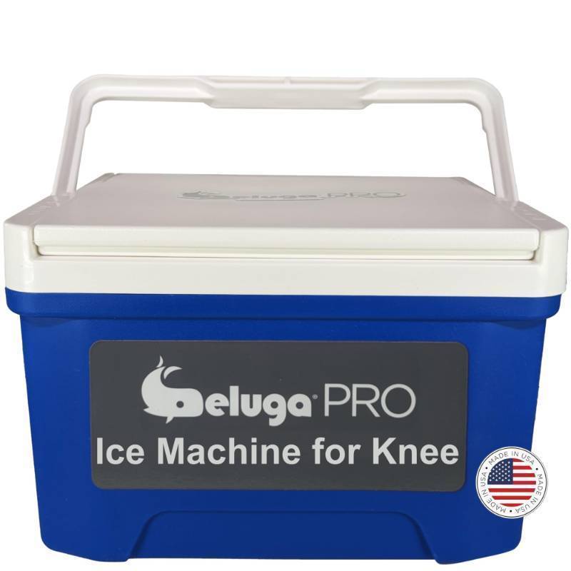 lot 3998 image: BelugaPRO Ice Machine for Knee After Surgery, Cold Therapy Knee Ice Machine with Programmable Timer, Joint Wrap, Lightweight 9 Quart Cooler, Quiet Pump, 3.0 - Retail $100