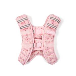 lot 4047 image: Blogilates 10 Pound Weighted Vest - Pink Floral - Retail $35