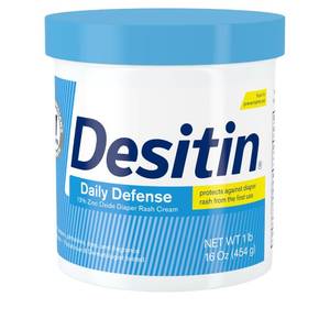 lot 4050 image: Desitin Daily Defense Baby Diaper Rash Cream with 13% Zinc Oxide, Barrier Cream to Treat, Relieve & Prevent Diaper Rash, Hypoallergenic, Dye-, Phthalate- & Paraben-Free, 16 oz - Retail $16