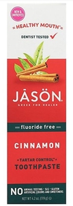 lot 4082 image: Jason 4.2 oz Healthy Mouth Fluoride Toothpaste  Cinnamon - Retail $10