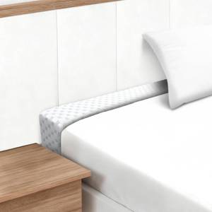 lot 4097 image: Headboard Bed Gap Filler, High Density Foam Mattress Extender Pillow, Removable, White, 78x4x12 - Retail $59