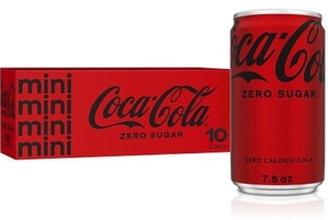 lot 4189 image: Coca-Cola Zero Sugar Mini Cans 10 Pack&nbsp