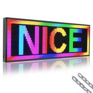 lot 4198 image: P10 Outdoor RGB Full Color WiFi Programmable Bright LED Scrolling Message Display Board 65x14 Led Sign, Led Digital Sign Board, Perfect Solution for Store Advertising - Retail $513