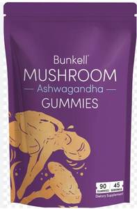 lot 4224 image: Bunkell Ashwagandha Mushroom Gummies 90 Count - Retail $12