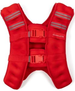 lot 4251 image: Blogilates 10 Pound Weighted Vest - Red - Retail $35