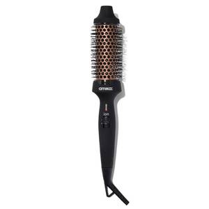 lot 4273 image: amika blowout babe thermal ionic hairbrush ionic ceramic round hot styling brush for smoothing &amp volume, add shine &amp tame frizz (barrel 1.5) styling tool (black) - Retail $100