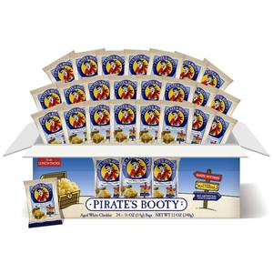 lot 4293 image: Pirates Booty Aged White Cheddar Cheese Puffs, Gluten-Free, Kids Snacks, 0.5oz (24ct) - Retail $16
