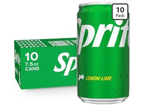 lot 4314 image: Sprite Lemon Lime Soda Soft Drinks, 7.5 fl oz, 10 Pack,Cans&nbsp