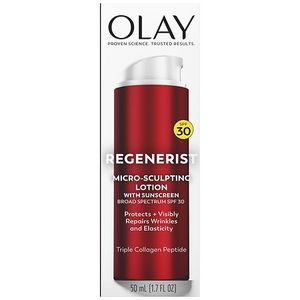 lot 4367 image: Olay Regenerist Micro-Sculpting Cream Face Moisturizer with Sunscreen Broad Spectrum - SPF 30 - 1.7 fl oz - Retail $46