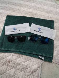 lot 17 image: PALESHY Polarized Sunglasses Set of 2 Pairs with Protective Pouches