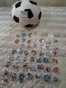 lot 59 image: Soccer Ball Pillow with soccerball Keychain Collection Set