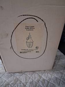 lot 112 image: International Lighting Solid Brass Wall Lantern Model 7770-11