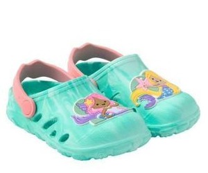 lot 12380 image: Toddler Girls Water-Friendly Clogs with Mermaid Design, Size 8