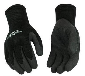 lot 12388 image: Kinco Warm Grip Thermal Knit Shell & Latex Palm  BlackGray  XL, 2 Pair