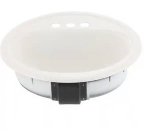 lot 12411 image: Bootz Industries Laurel Round Drop-In Bathroom Sink in White