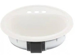 lot 12412 image: Bootz Industries Laurel Round Drop-In Bathroom Sink in White