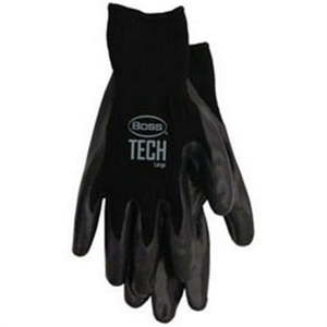 lot 12436 image: 7820M Medium Black Boss Tech Premium Gloves, 2 Pairs