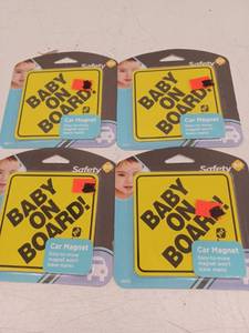 lot 12437 image: Safety 1st Baby on Board Car Magnets Set of 4