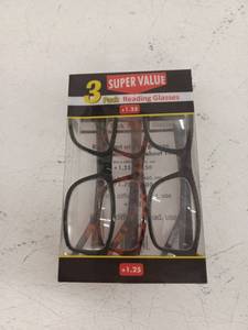 lot 12439 image: 3 Pack Reading Glasses Set 1.25 Magnification