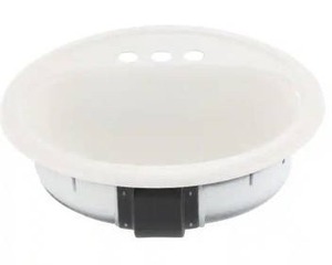 lot 12447 image: Bootz Industries Laurel Round Drop-In Bathroom Sink in White
